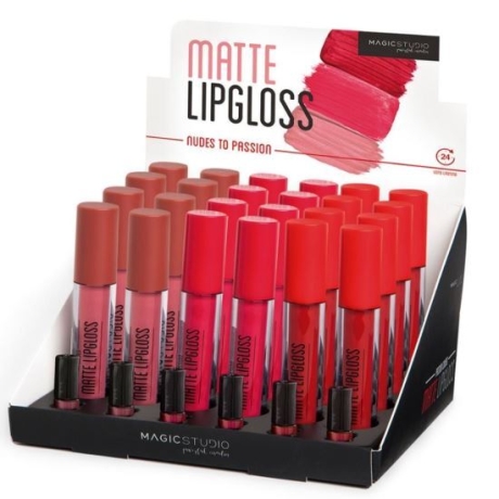 Matte Passion Liquid Lipstick, waterproof, Set of 24 pcs, Ref 60736, Magic Studio